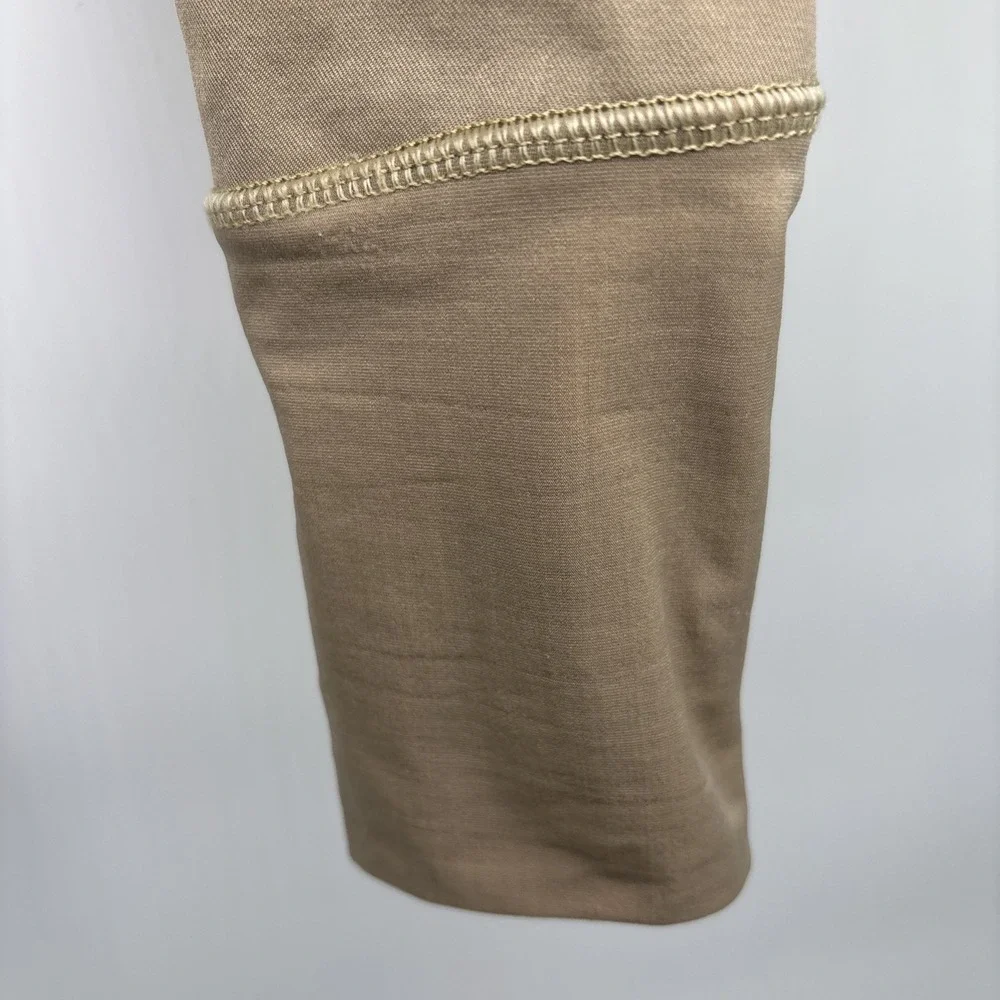 Equine Couture Equestrian Breeches‎ Youth Size 8 Khaki Coolmax Champion Patches